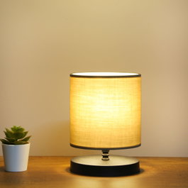 Opviq AYD - 3236 Lámpara de Mesa de Tela Color Visón